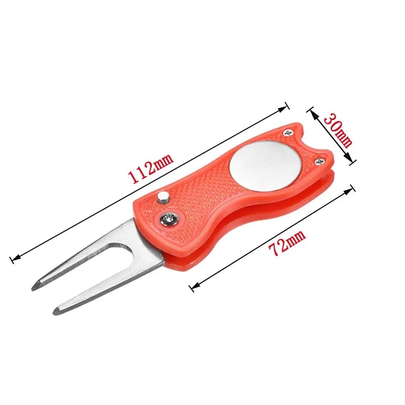 Golf Divot Repair Tool with Magnetic Ball Marker & Hat Clip