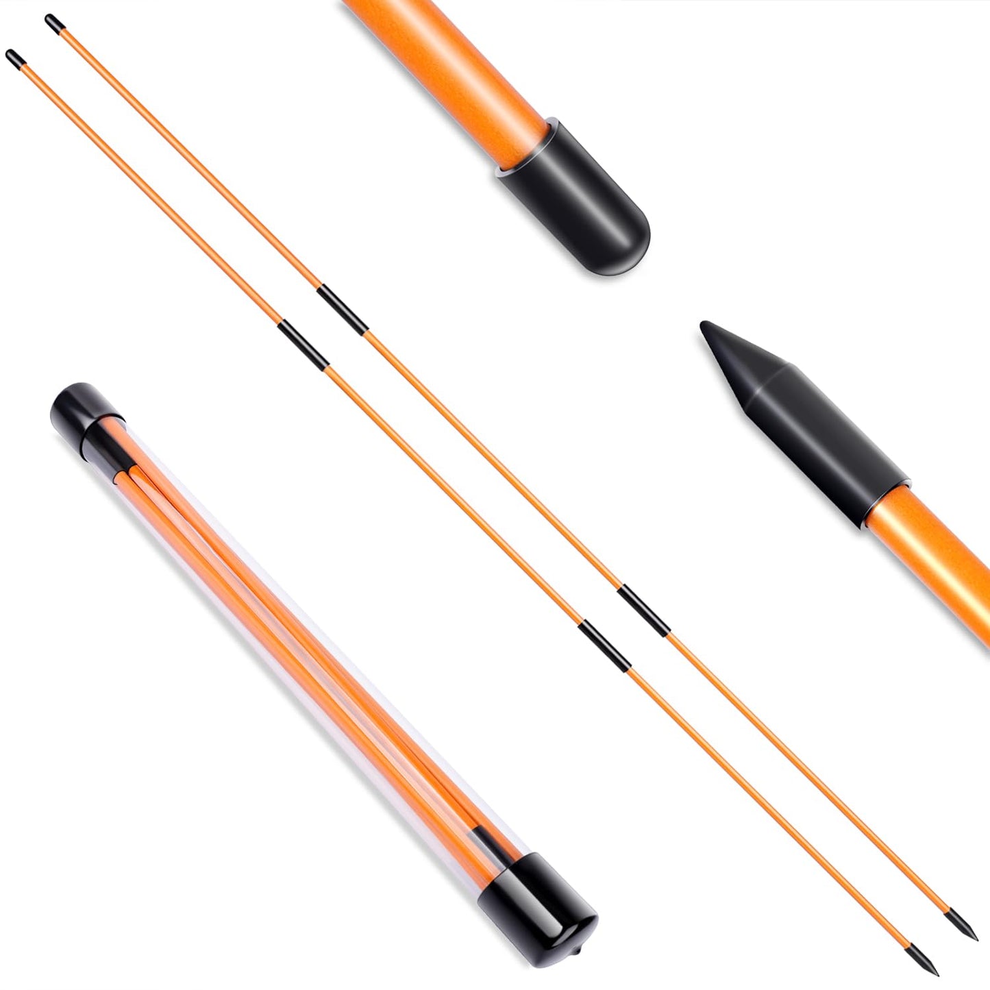 Golf Alignment Sticks - Collapsible Swing Trainer (2-Pack)