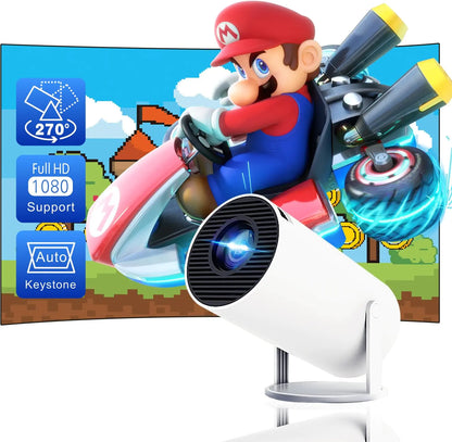 4K Mini Smart Projector with 180° Rotation