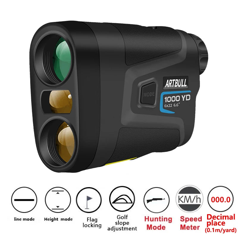 Golf Laser Rangefinder – 1200M Range, Flag Lock & Slope Mode