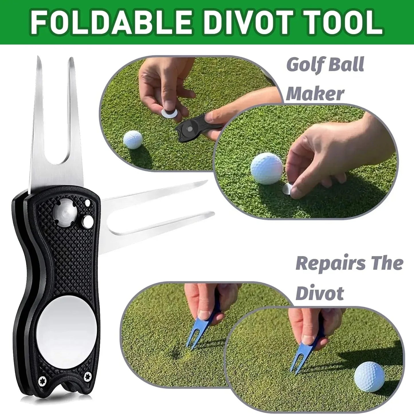 Golf Club Brush & Groove Cleaner Kit with Towel