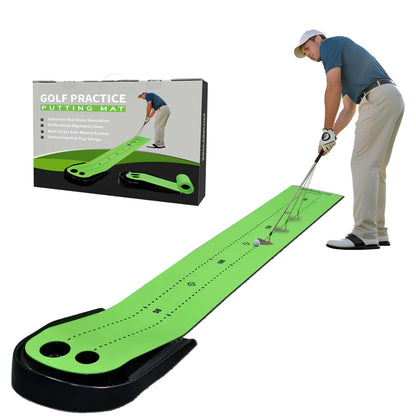 Indoor Golf Putting Mat with Auto Ball Return – Practice Green for Home & Office