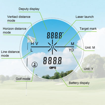 Golf Laser Rangefinder – 1200M Range, Flag Lock & Slope Mode