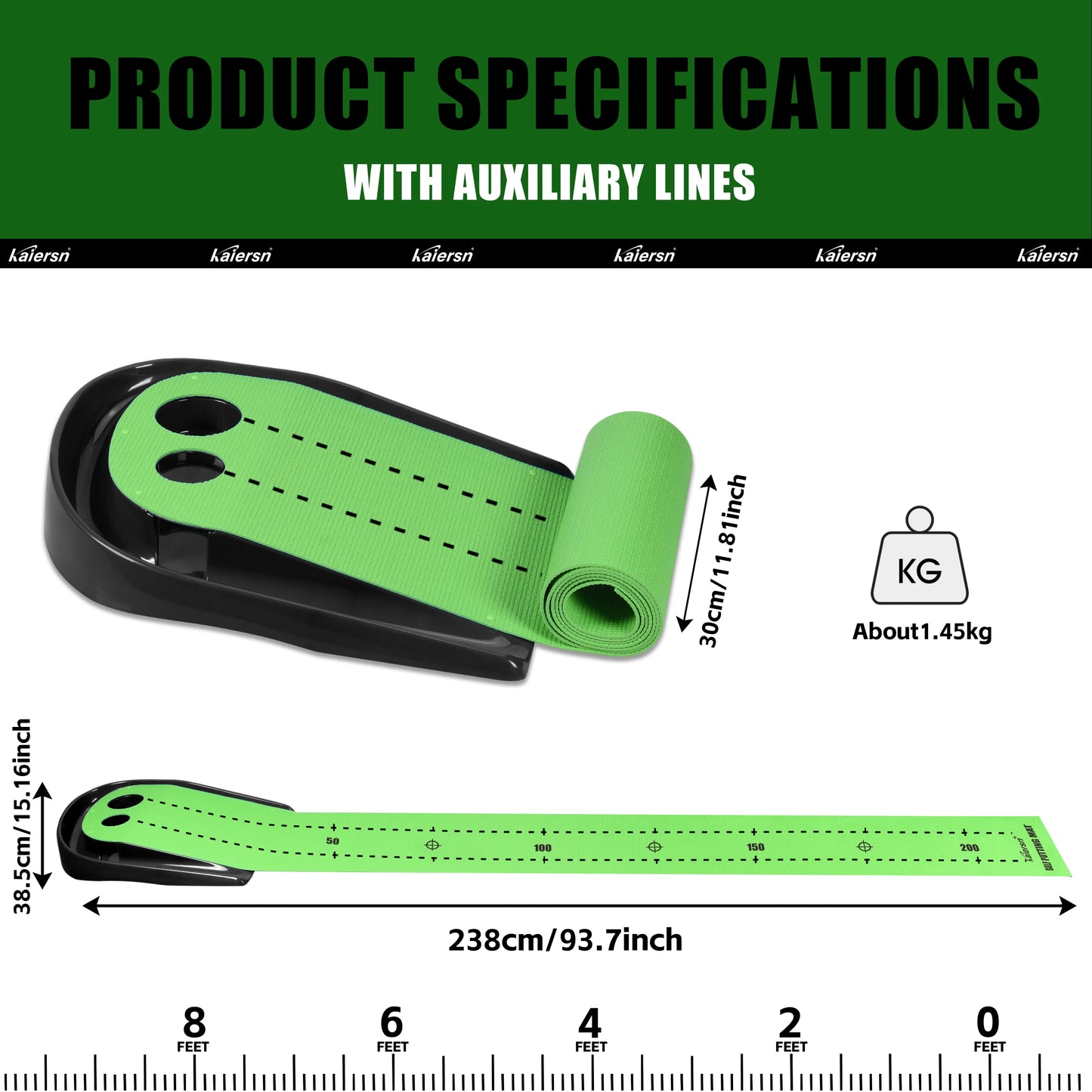 Indoor Golf Putting Mat with Auto Ball Return – Practice Green for Home & Office