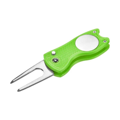 Golf Divot Repair Tool with Magnetic Ball Marker & Hat Clip