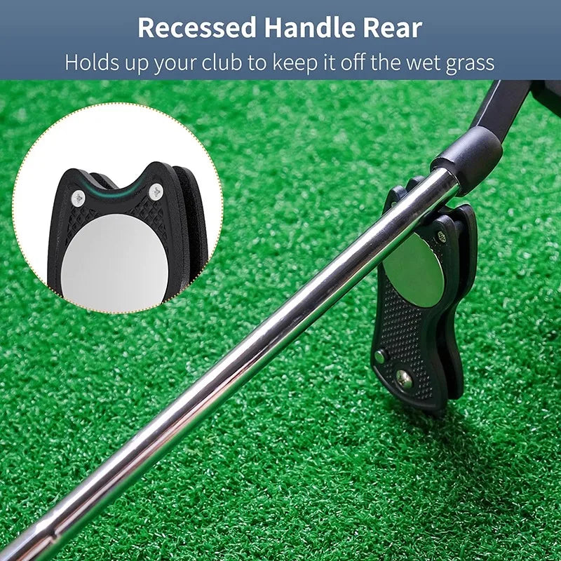 Golf Divot Repair Tool with Magnetic Ball Marker & Hat Clip