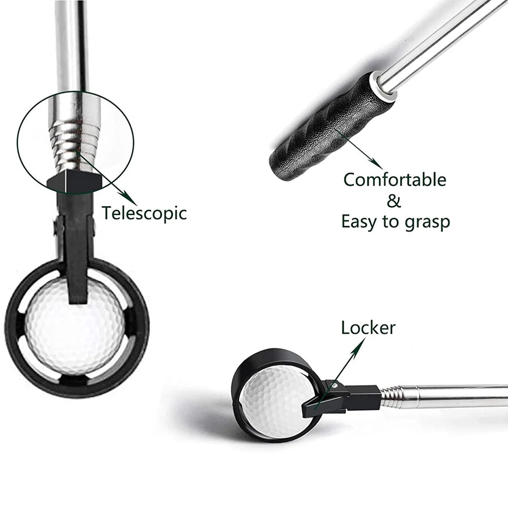 Telescopic Golf Ball Retriever – Aluminum Alloy, Water & Rough