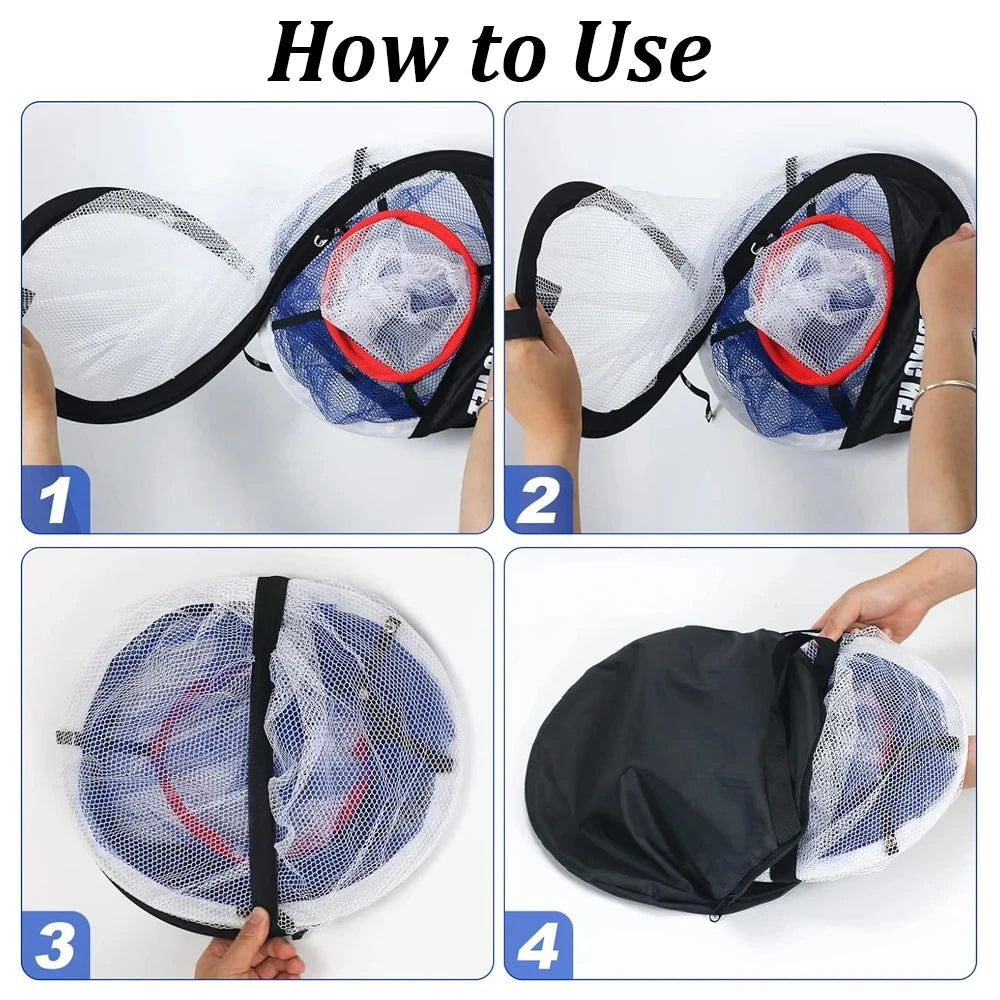 Golf Pop-Up Chipping Net with Hitting Mat – Portable Folding Practice Target