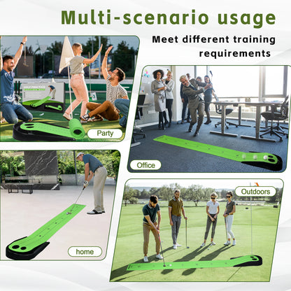 Indoor Golf Putting Mat with Auto Ball Return – Practice Green for Home & Office