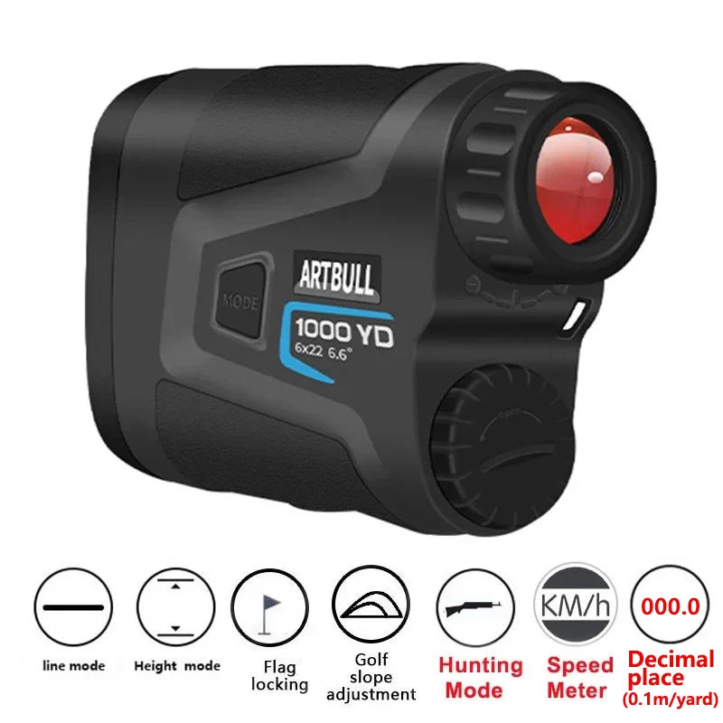 Golf Laser Rangefinder – 1200M Range, Flag Lock & Slope Mode