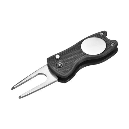 Golf Divot Repair Tool with Magnetic Ball Marker & Hat Clip