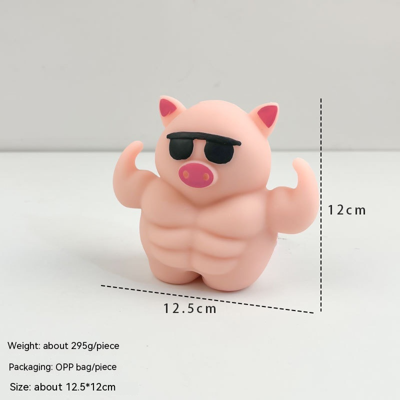 Squishy Muscle Pig Stress Toy