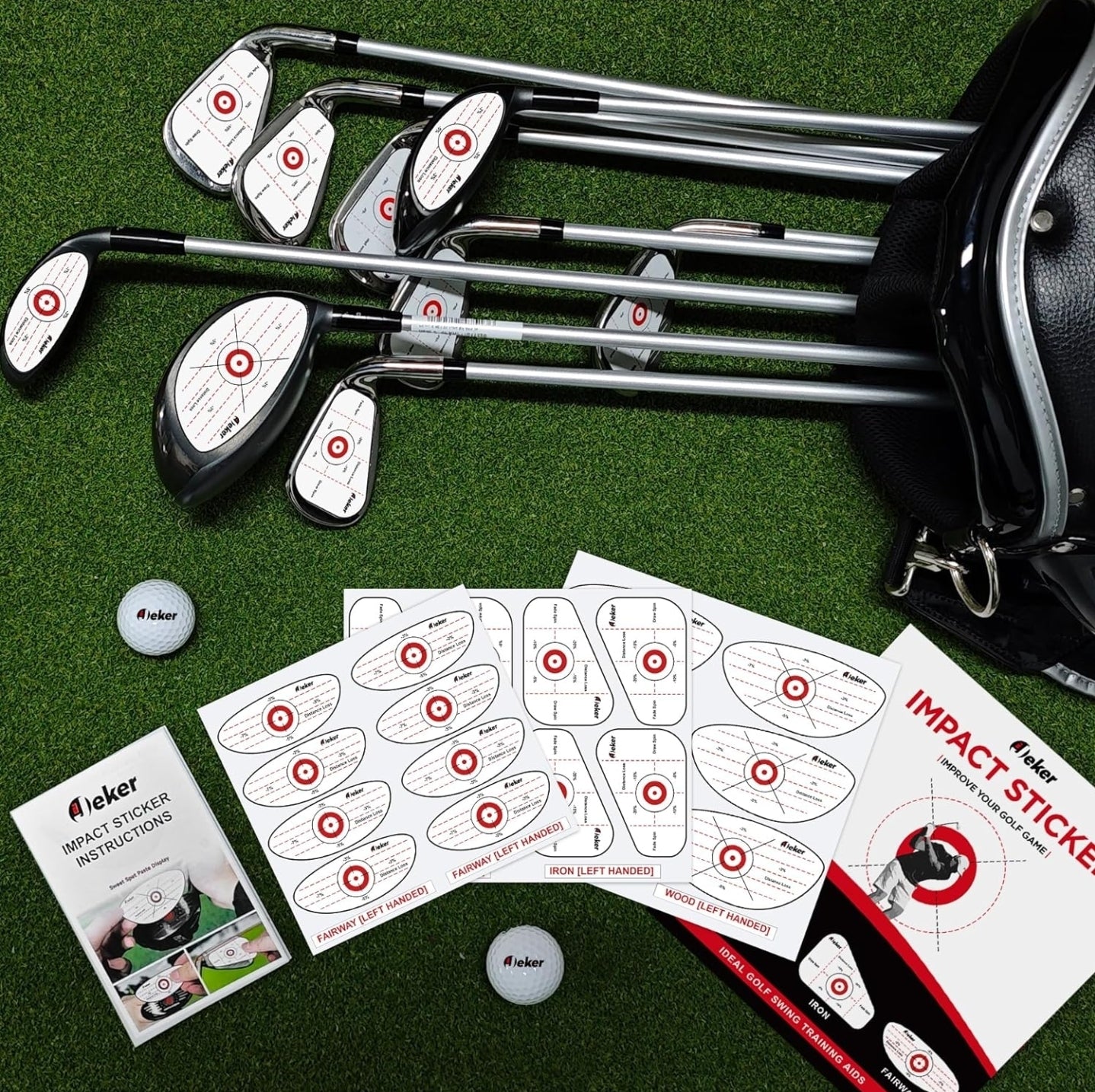 Golf Impact Tape – 156pcs Strike Stickers for Irons, Woods & Fairway Clubs
