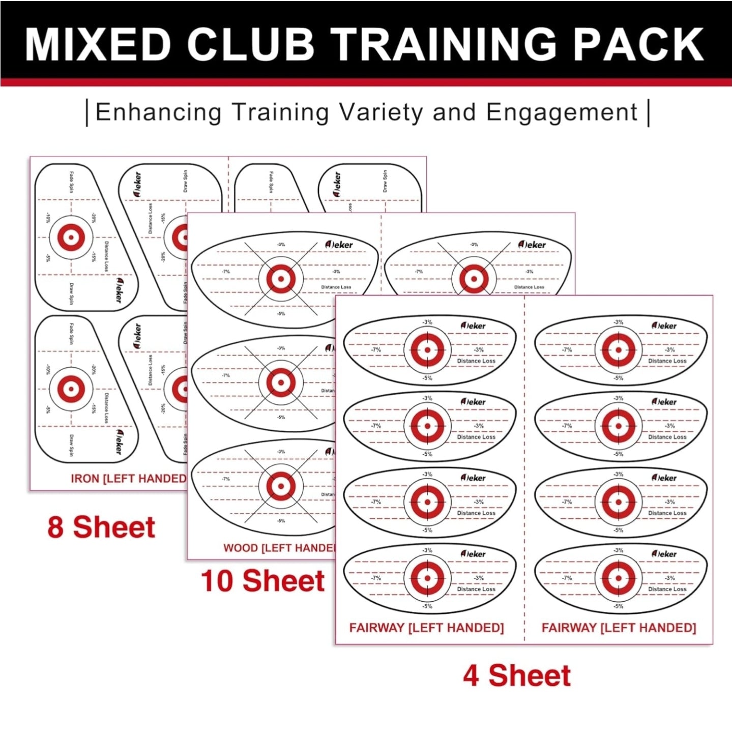 Golf Impact Tape – 156pcs Strike Stickers for Irons, Woods & Fairway Clubs